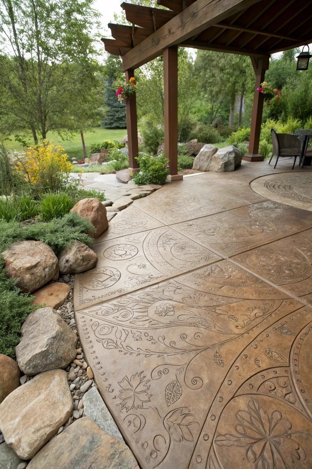 Decorative concrete by 3MC Concrete LLC - beautiful stamped and colored finishes