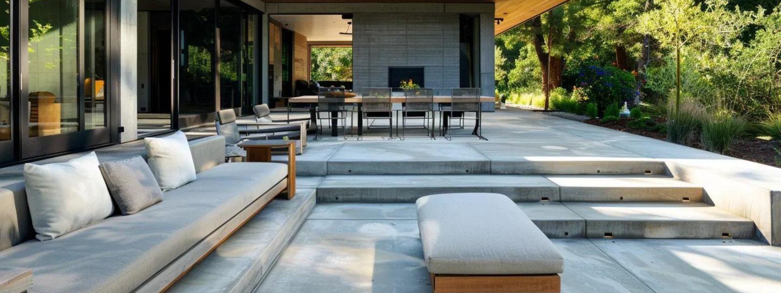 Decorative concrete patio options and finishes