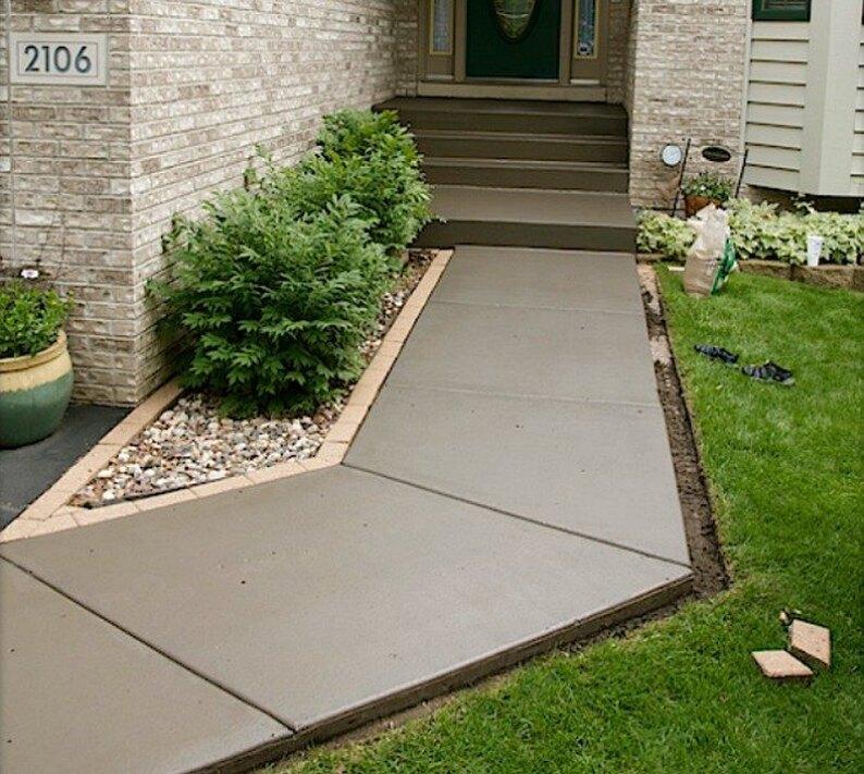 Sidewalk and walkway installation